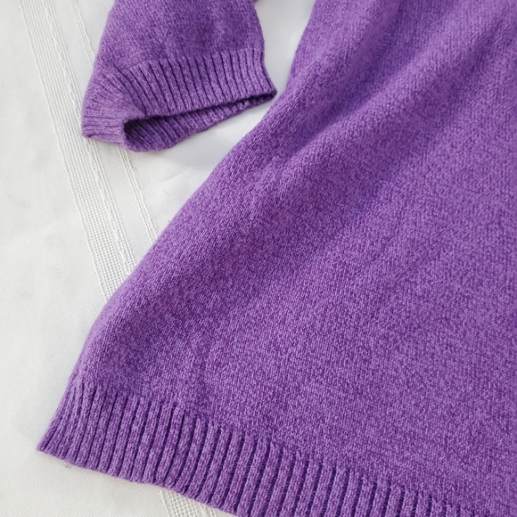 Catherines Purple Cowl Neck Off Shoulder 100% Cotton Sweater Size 2x / 22- 24W - Picture 4 of 5